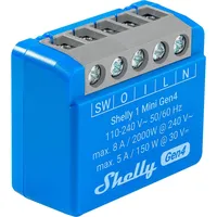 Shelly Relais 1 Mini Gen4, 8 A, WLAN, Bluetooth,