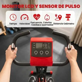 Homcom Heimtrainer mit LCD Display rot