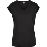 Ladies Round V-Neck Extended Shoulder Tee XL