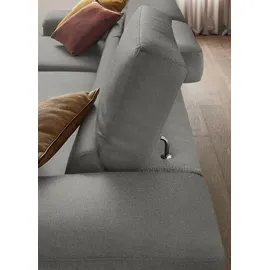 W.Schillig Eckcouch Polyester 3-Sitzer Grau