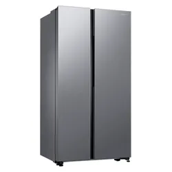 SAMSUNG Side-by-Side "RS62DG5003S9", E (A-G), silber (edelstahl look), ohne Wasser-/Eisspender, Kühlschränke, mit Wassertank, Topseller