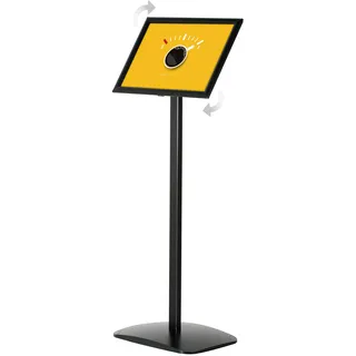 DISPLAY SALES Infoständer für DIN A3 Plakate | Design Informationsständer in schwarz | Attraktiver Aufsteller A3 im Hoch-/Querformat | Display Ständer, Werbung ständer
