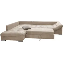 luma-home Ecksofa mit Schlaffunktion, Wellenunterfederung, gemütliches L-Sofa 298 x 202 cm, Wohnzimmer, Sofas / Couches, Wohnlandschaften, Ecksofas