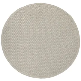Paco Home & Outdoor Teppich wetterfest Garten Terrasse flachgewebt Uni Sisaloptik robust Ø Beige,