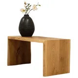 holz4home Massivholz Hocker Bank aus Eiche mit Baumkante M