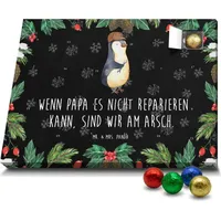 Mr. & Mrs. Panda Schoko Adventskalender Wenn Papa es nicht reparieren kann, sind wir am Arsch - Schwarz - Geschenk, Schwester, Mama, Bester Papa de... - Schwarz