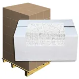 Papierhandtücher hochweiß mit Farbmuster 25x21 cm, Palette Palette mit 32 x 3200 Blatt, 100 % Zellstoff, 2-lagig, ZZ/V