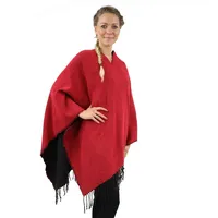 Antonio Cape,Poncho, uni color rot