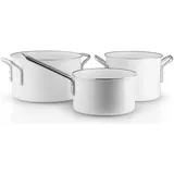 eva solo White Line Topf-Set 3-tlg. Stielkasserolle + Kochtopf 2,5 l + Kochtopf 3,8 l