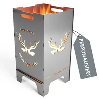 MOCAVI Edelstahl Feuertonne Wild 73 cm | 3 mm V2A personalisiert