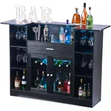 Vevor Hausbar 150 x 46 x 110 cm Schwarz