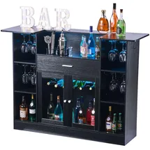Vevor Hausbar 150 x 46 x 110 cm Schwarz