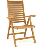 VCM Gartenstuhl Hochlehner 61 x 65 x 111 cm braun