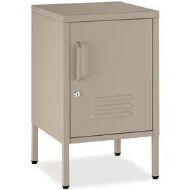 Tectake Nachtschrank Baker 35 x 42,5 x 60,5 cm Taupe