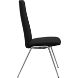 Polsterstuhl STRESSLESS "Laurel", schwarz (schwarz dinamica, chrom matt), B:57cm H:105cm T:60cm, Microfaser DINAMICA (88% Polyester, 12% Polyurethan), Stühle, Polsterstuhl, High Back, Größe M, mit Beinen aus Stahl in Chrom matt