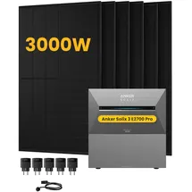 Anker SOLIX Solarbank 3 E2700 Pro 5,4 kWh inkl. BP2700 Erweiterungsakku + 6x 500W Solarmodule + 5x Smart Plug