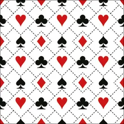 Ambiente 20 Servietten Papier 33x33cm 3-lagig - hochwertige Einweg Papierservietten Spielkarten Symbol Muster Partyservietten Spielabend Pokerabend Casino Deko