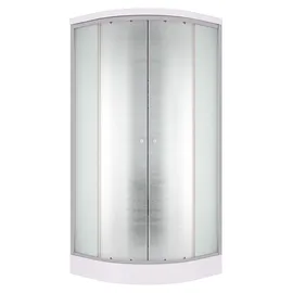 AcquaVapore D10-10M0 Fertigdusche 90 x 90 cm rechts Weiß Sicherheitsglas ESG