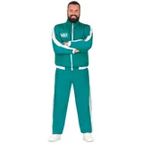 Fiestas Guirca Kostüm, 80er Jahre Jogginganzug The Gamer Herren-Outfit inklusive Jacke und Ho grün 54 - 56 (XL)