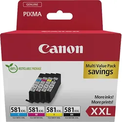 CANON CLI-581XXL BK/C/M/Y Multipack Tintenpatrone Schwarz, Cyan, Magenta, Gelb