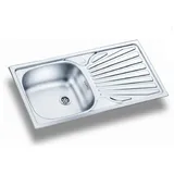 Quellmalz Victory 1 Becken reversibel Edelstahl 860 x 500 mm Handbetätigung