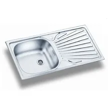 Quellmalz Victory 1 Becken reversibel Edelstahl 860 x 500 mm Handbetätigung