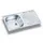 Quellmalz Victory 1 Becken reversibel Edelstahl 860 x 500 mm Handbetätigung