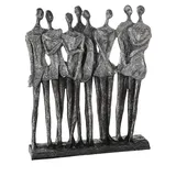 Casablanca modernes Design Casablanca by Gilde Dekofigur Skulptur Mädelsabend antik silber H. 34 cm,79497 - Grau