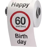 GOODS+GADGETS Lustiges Fun Klopapier zum 60. Geburtstag Toilettenpapier Geschenkartikel Geburtstags-Dekoration 60 und Sexy!