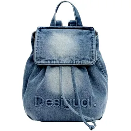 DESIGUAL Half Logo Denim Mini Backpack Blau