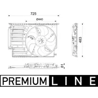 Mahle CFF 669 000P Lüfter Motorkühlung BEHR Ø: 440mm