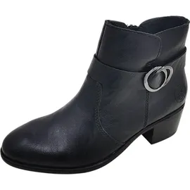 Rieker Damen Ankle Boots 73975, Frauen Stiefeletten,uebergangsschuhe,uebergangsstiefel,knöchelhoch,reißverschluss,Bootee,schwarz (00),39 EU | Gr.: 39