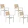 Beliani Prato Gartenstuhl 57 x 57 x 90 cm beige 4 St.