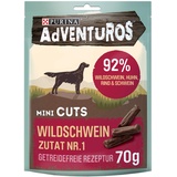 Purina Adventuros Hundeleckerlis Mini Cuts mit Wildschwein Beutel, 7er Pack (7 x 70 g)