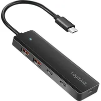 Logilink UA0412 - Ultra-Slim USB-C Hub (USB 3.2 Gen 2), 4-Port (2X USB-A, 2X USB-C)