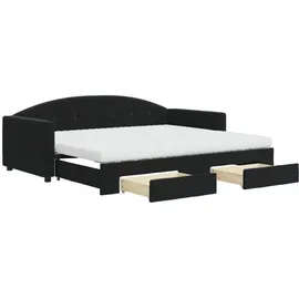 vidaXL Tagesbett 90 x 200 cm Schwarz