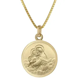 trendor 41422 Heiliger Antonius Anhänger Gold 333 an goldplattierter Kette, 40 cm