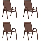 vidaXL Stapelbare Gartenstühle 59 x 59 x 89 cm braun 4 St.