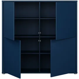 Forte Highboard 124,5 x 121,5 x 34,9 cm Nachtblau