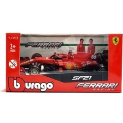 Bburago 18-36829 v2 Μεταλλικό Συλλεκτικό Αυτοκινητάκι Ρεπλίκα F1 Ferrari SF21 #55 Carlos Sainz κλίμα