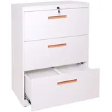 Proregal Aktenschrank 103 x 76 x 46 cm Weiß