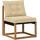 vidaXL Outdoor-Sofa Massives Akazienholz und Textilene beige