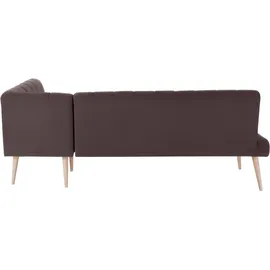 exxpo - sofa fashion Costa 157 x 92 x 245 cm Kunstleder langer Schenkel links schlamm