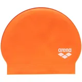 Arena Badekappe für Erwachsene aus weichem Latex, für Training und Fitness, elastische Badekappe für langes Haar, verstärkter Rand, Orange