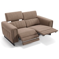 Sofanella 2-Sitzer Stoff Lesina, Relaxsofa, Designsofa, Designer Couch, Italienisches Sofa, 2er Sofa braun