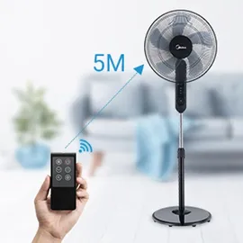 Midea FS40-15FR Standventilator schwarz