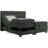 MKS Meble Motor Boxspringbett mit Bettkasten ¦ grau ¦ Maße (cm): B: 148 H: 118