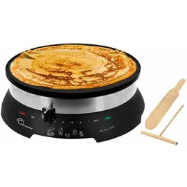 LITTLE BALANCE 8538 Celtic Chef Crêpes-Pfanne 3 in 1 Crêpes-Pfanne, Pfannkuchen, Plancha, XXL-Platte Durchmesser 33 cm, 1300 W, schwarz