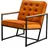 KAWOLA Sessel ARLY Velvet 70 x 80 x 80 cm Cognac