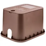 Hunter Bewässerungssystem Hydrantschutzgehäuse Ventilbox Ventilkasten braun, Deckel schwarz